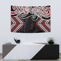 Red Aotearoa Tukutuku Manawa Tapu Tapestry Ta Moko Toi Maori