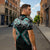 Turquoise Aotearoa Tukutuku Manawa Tapu Zipper Polo Shirt Ta Moko Toi Maori - Polynesian Pride
