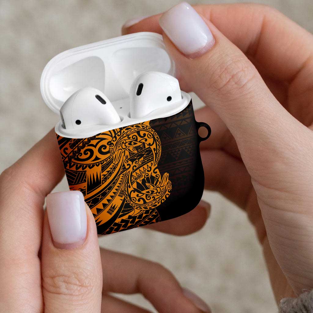 Gold Couple Dolphins Maori Polynesian Style AirPods Case - Polynesian Pride