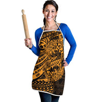 Gold Couple Dolphins Maori Polynesian Style Apron - Polynesian Pride
