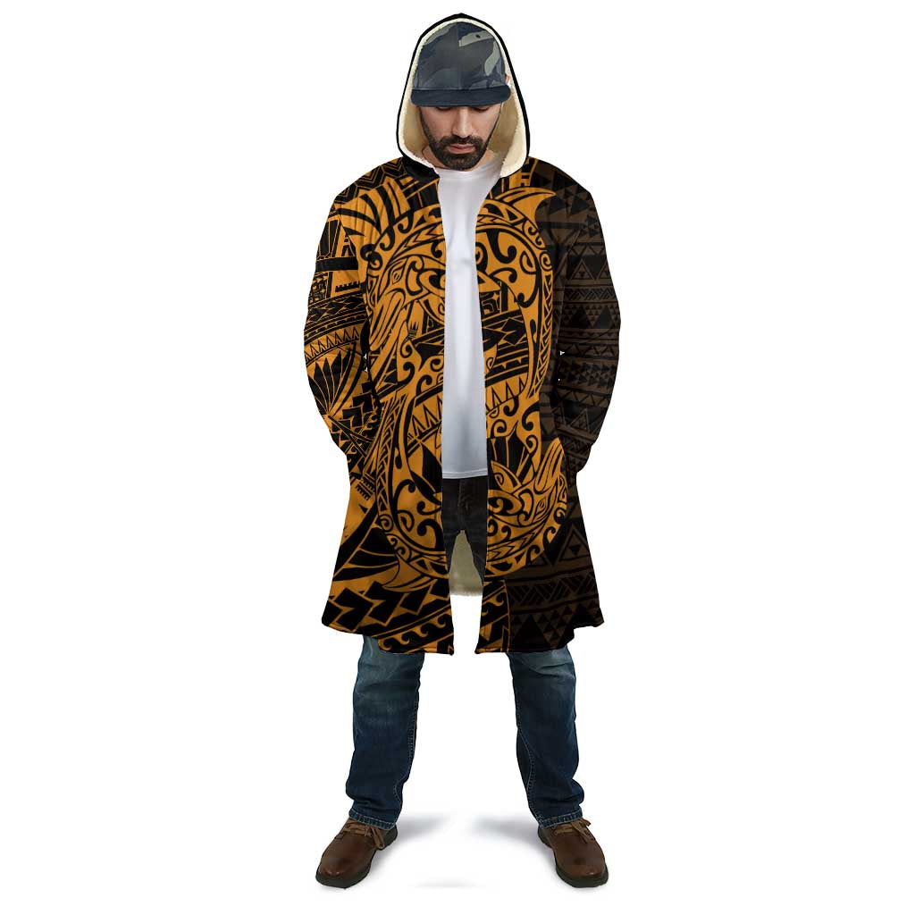 Gold Couple Dolphins Maori Polynesian Style Cloak - Polynesian Pride