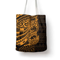 Gold Couple Dolphins Maori Polynesian Style Tote Bag - Polynesian Pride
