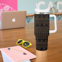 Gold Couple Dolphins Maori Polynesian Style Tumbler With Handle LT9 - Polynesian Pride
