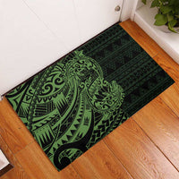 Green Couple Dolphins Maori Polynesian Style Rubber Doormat LT9 - Polynesian Pride