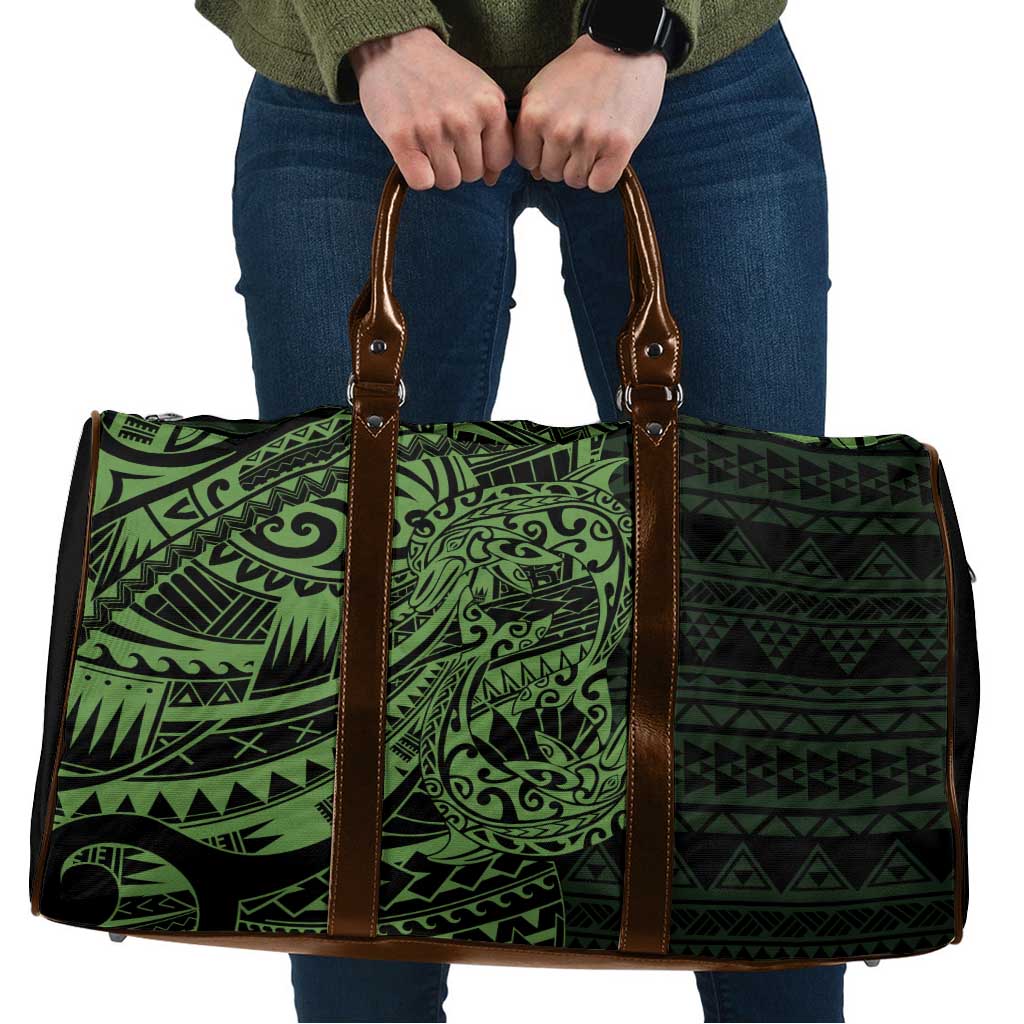Green Couple Dolphins Maori Polynesian Style Travel Bag - Polynesian Pride