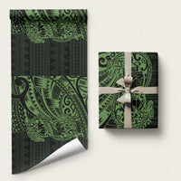 Green Couple Dolphins Maori Polynesian Style Wrapping Paper - Polynesian Pride