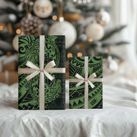 Green Couple Dolphins Maori Polynesian Style Wrapping Paper - Polynesian Pride