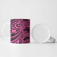 Pink Couple Dolphins Maori Polynesian Style Ceramic Mug - Polynesian Pride
