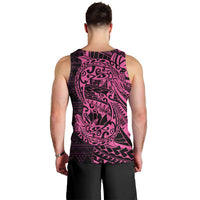 Pink Couple Dolphins Maori Polynesian Style Men Tank Top