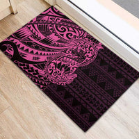 Pink Couple Dolphins Maori Polynesian Style Rubber Doormat LT9 - Polynesian Pride