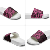 Pink Couple Dolphins Maori Polynesian Style Slide Sandals - Polynesian Pride