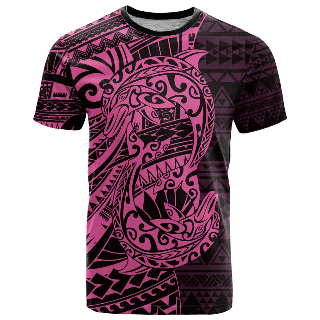 Pink Couple Dolphins Maori Polynesian Style T Shirt LT9 Pink - Polynesian Pride