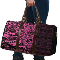 Pink Couple Dolphins Maori Polynesian Style Travel Bag - Polynesian Pride