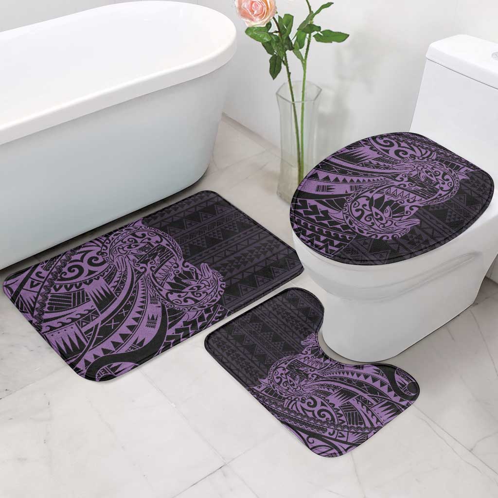 Purple Couple Dolphins Maori Polynesian Style Bathroom Set - Polynesian Pride