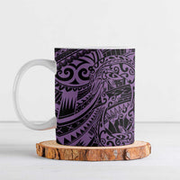 Purple Couple Dolphins Maori Polynesian Style Ceramic Mug - Polynesian Pride