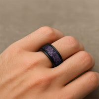 Purple Couple Dolphins Maori Polynesian Style Spinner Ring - Polynesian Pride