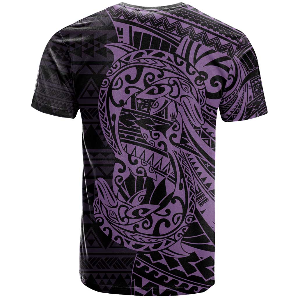 Purple Couple Dolphins Maori Polynesian Style T Shirt LT9 - Polynesian Pride