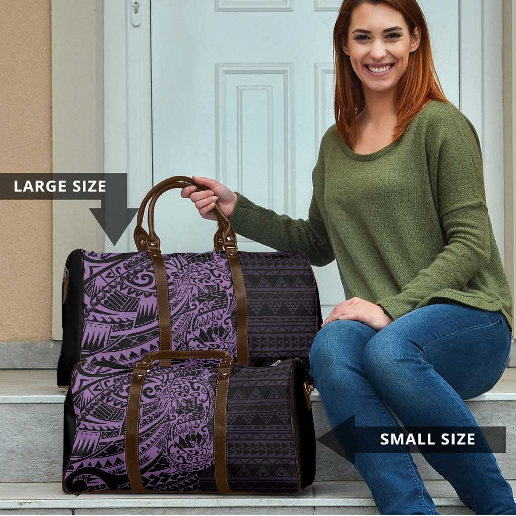 Purple Couple Dolphins Maori Polynesian Style Travel Bag - Polynesian Pride