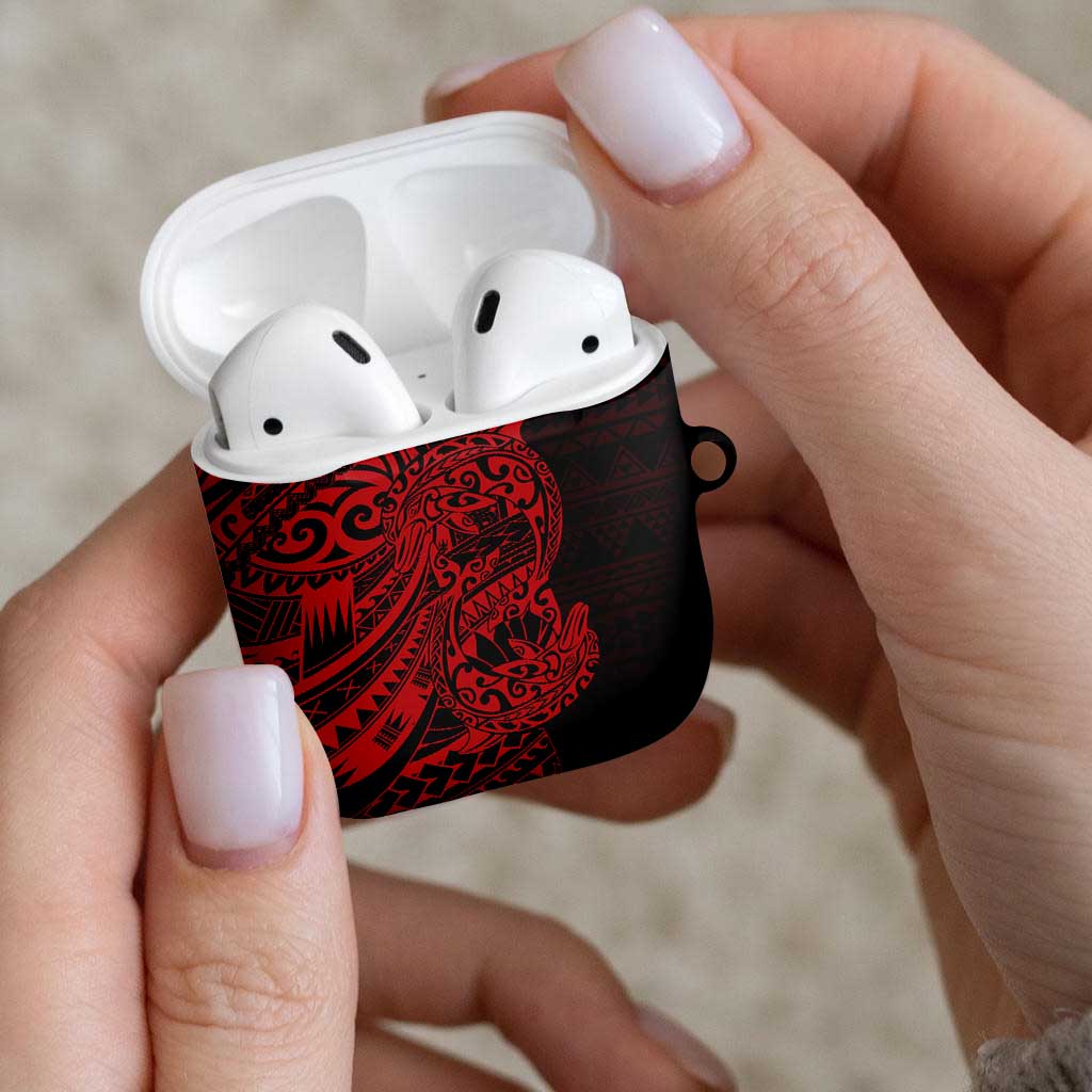Red Couple Dolphins Maori Polynesian Style AirPods Case - Polynesian Pride