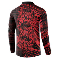 Red Couple Dolphins Maori Polynesian Style Button Sweatshirt LT9 - Polynesian Pride