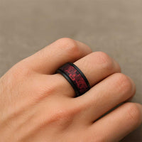 Red Couple Dolphins Maori Polynesian Style Spinner Ring - Polynesian Pride