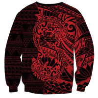 Red Couple Dolphins Maori Polynesian Style Sweatshirt LT9 - Polynesian Pride