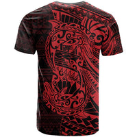 Red Couple Dolphins Maori Polynesian Style T Shirt LT9 - Polynesian Pride