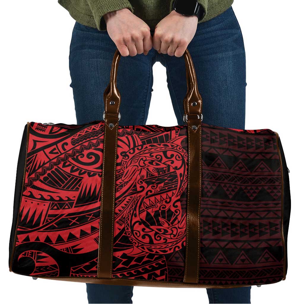 Red Couple Dolphins Maori Polynesian Style Travel Bag - Polynesian Pride