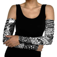 White Couple Dolphins Maori Polynesian Style Arm Sleeves - Polynesian Pride