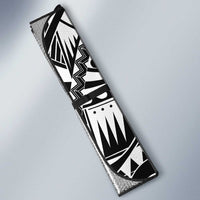 White Couple Dolphins Maori Polynesian Style Auto Sun Shade - Polynesian Pride