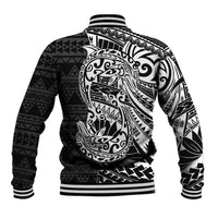 White Couple Dolphins Maori Polynesian Style Baseball Jacket LT9 - Polynesian Pride