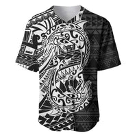White Couple Dolphins Maori Polynesian Style Baseball Jersey LT9 White - Polynesian Pride