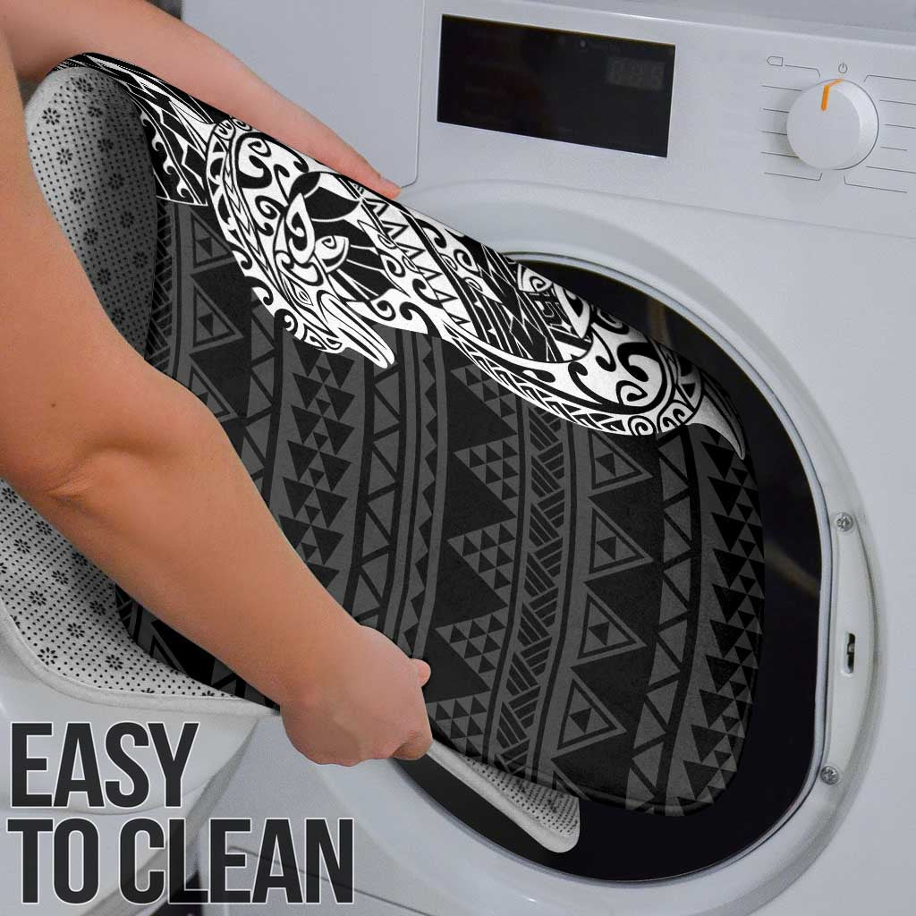 White Couple Dolphins Maori Polynesian Style Bathroom Set - Polynesian Pride