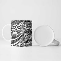 White Couple Dolphins Maori Polynesian Style Ceramic Mug - Polynesian Pride