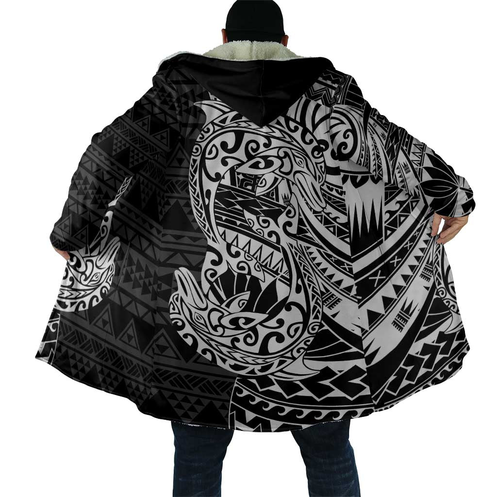 White Couple Dolphins Maori Polynesian Style Cloak - Polynesian Pride