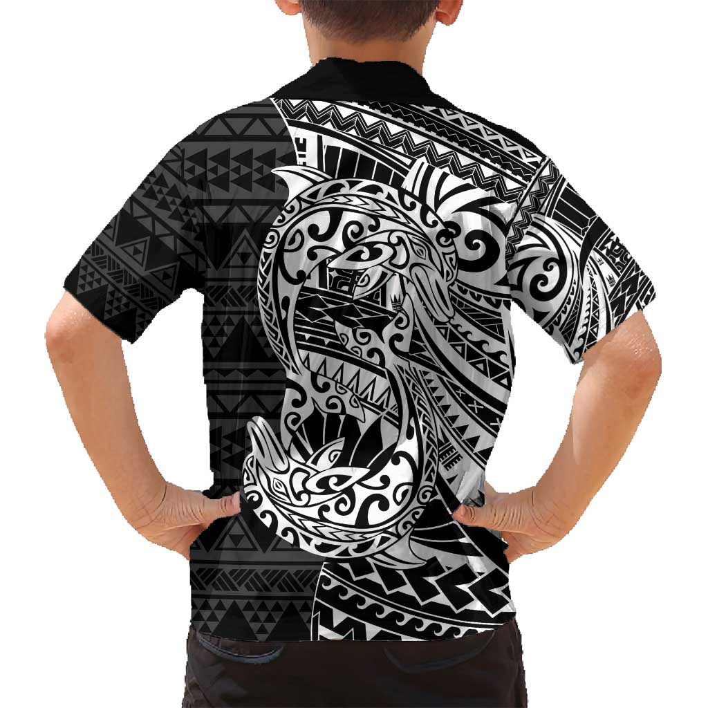 White Couple Dolphins Maori Polynesian Style Family Matching Puletasi and Hawaiian Shirt LT9 - Polynesian Pride