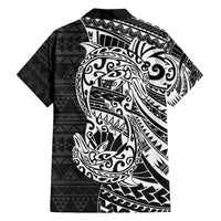 White Couple Dolphins Maori Polynesian Style Family Matching Summer Maxi Dress and Hawaiian Shirt LT9 - Polynesian Pride