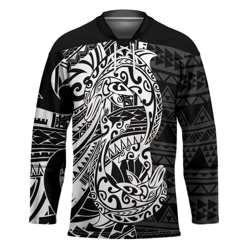 White Couple Dolphins Maori Polynesian Style Hockey Jersey - Polynesian Pride