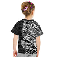 White Couple Dolphins Maori Polynesian Style Kid T Shirt LT9 - Polynesian Pride