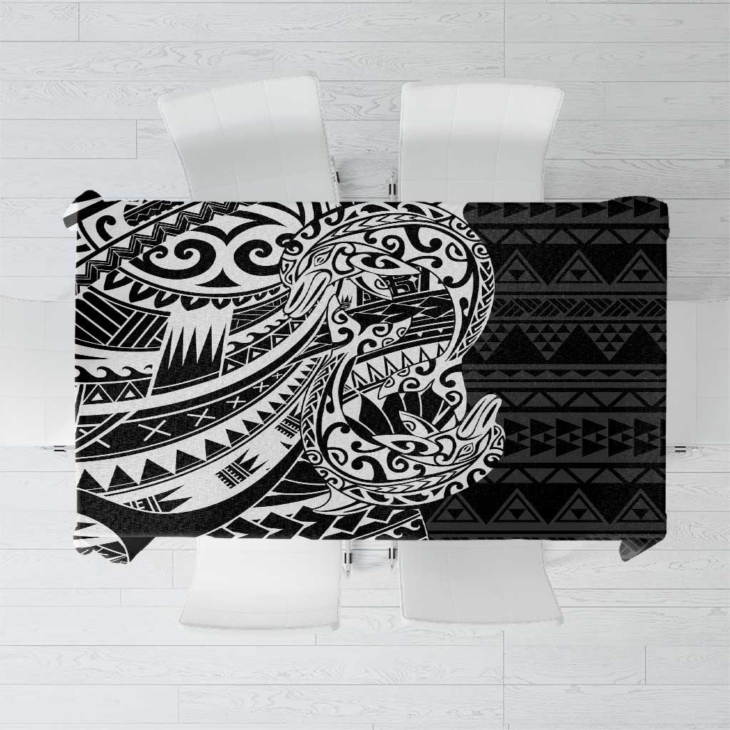 White Couple Dolphins Maori Polynesian Style Tablecloth LT9 White - Polynesian Pride
