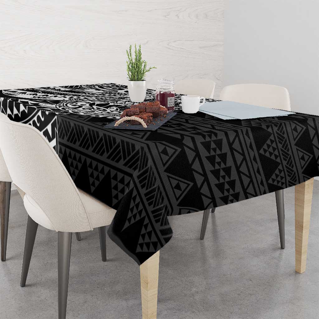 White Couple Dolphins Maori Polynesian Style Tablecloth LT9 - Polynesian Pride