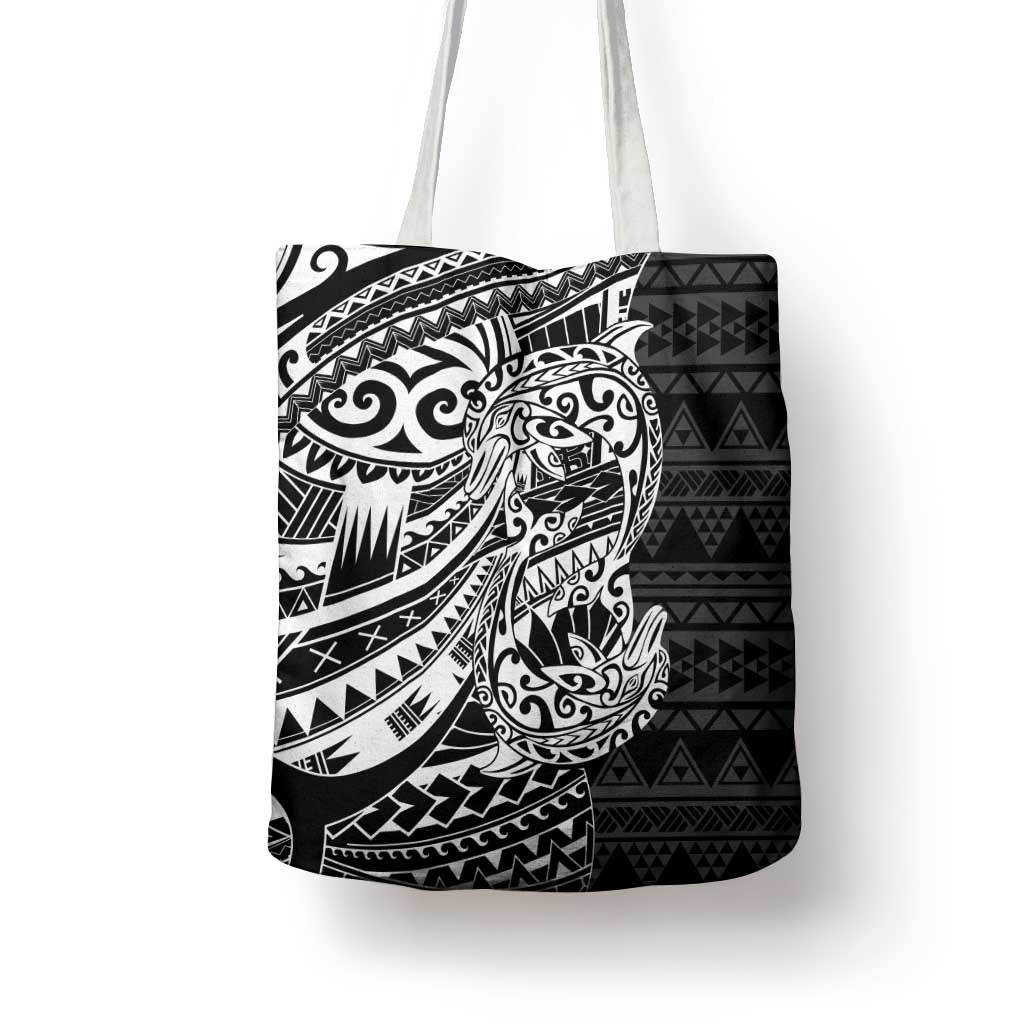 White Couple Dolphins Maori Polynesian Style Tote Bag - Polynesian Pride