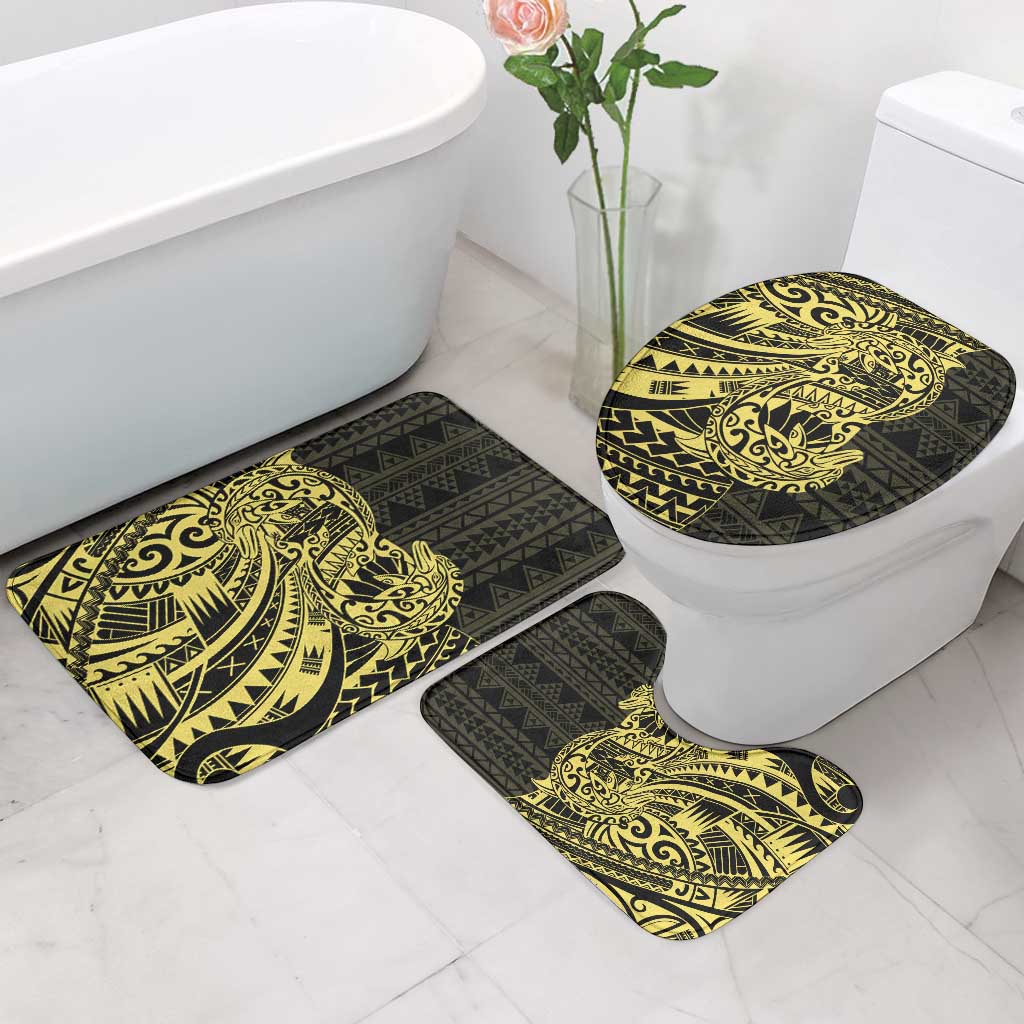 Yellow Couple Dolphins Maori Polynesian Style Bathroom Set - Polynesian Pride