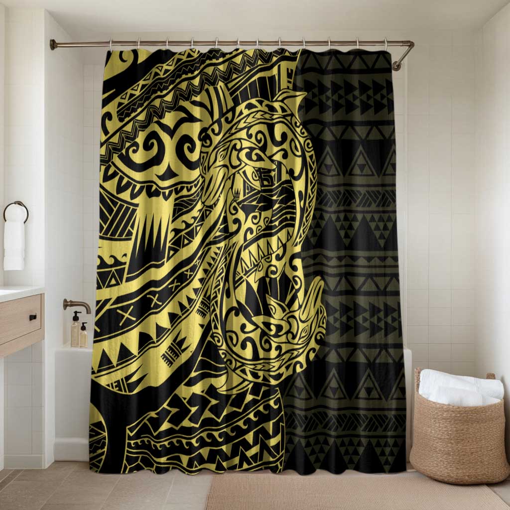 Yellow Couple Dolphins Maori Polynesian Style Bathroom Set - Polynesian Pride