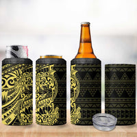 Yellow Couple Dolphins Maori Polynesian Style 4 in 1 Can Cooler Tumbler LT9 - Polynesian Pride