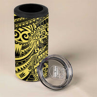Yellow Couple Dolphins Maori Polynesian Style 4 in 1 Can Cooler Tumbler LT9 - Polynesian Pride
