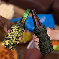 Yellow Couple Dolphins Maori Polynesian Style 4 in 1 Can Cooler Tumbler LT9 - Polynesian Pride