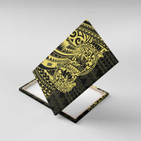 Yellow Couple Dolphins Maori Polynesian Style Canvas Wall Art