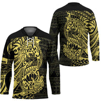 Yellow Couple Dolphins Maori Polynesian Style Hockey Jersey - Polynesian Pride