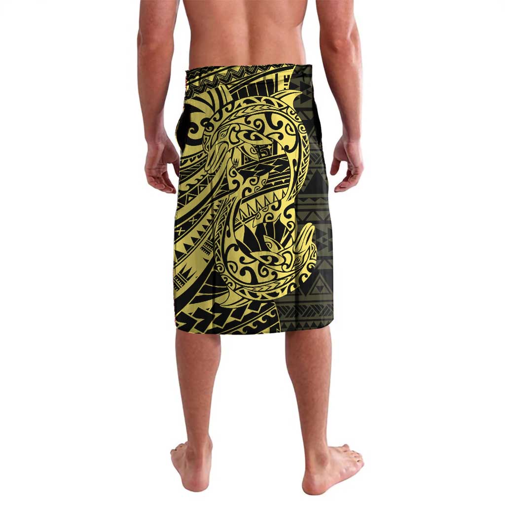 Yellow Couple Dolphins Maori Polynesian Style Lavalava